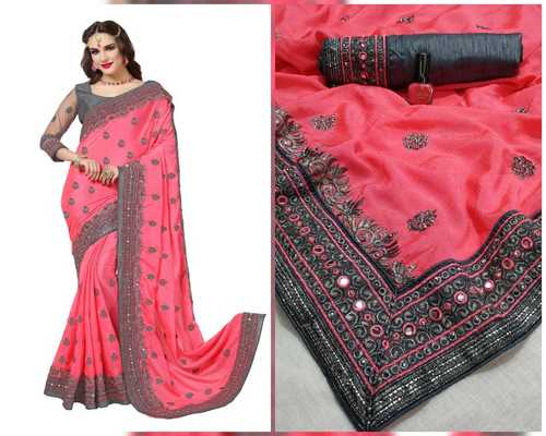 designer Chinon Chiffon saree